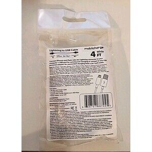 Mobilcharge 4 Ft 2.0 Braided USB-A to 8 pin Cable w/Data Sync for Apple devices